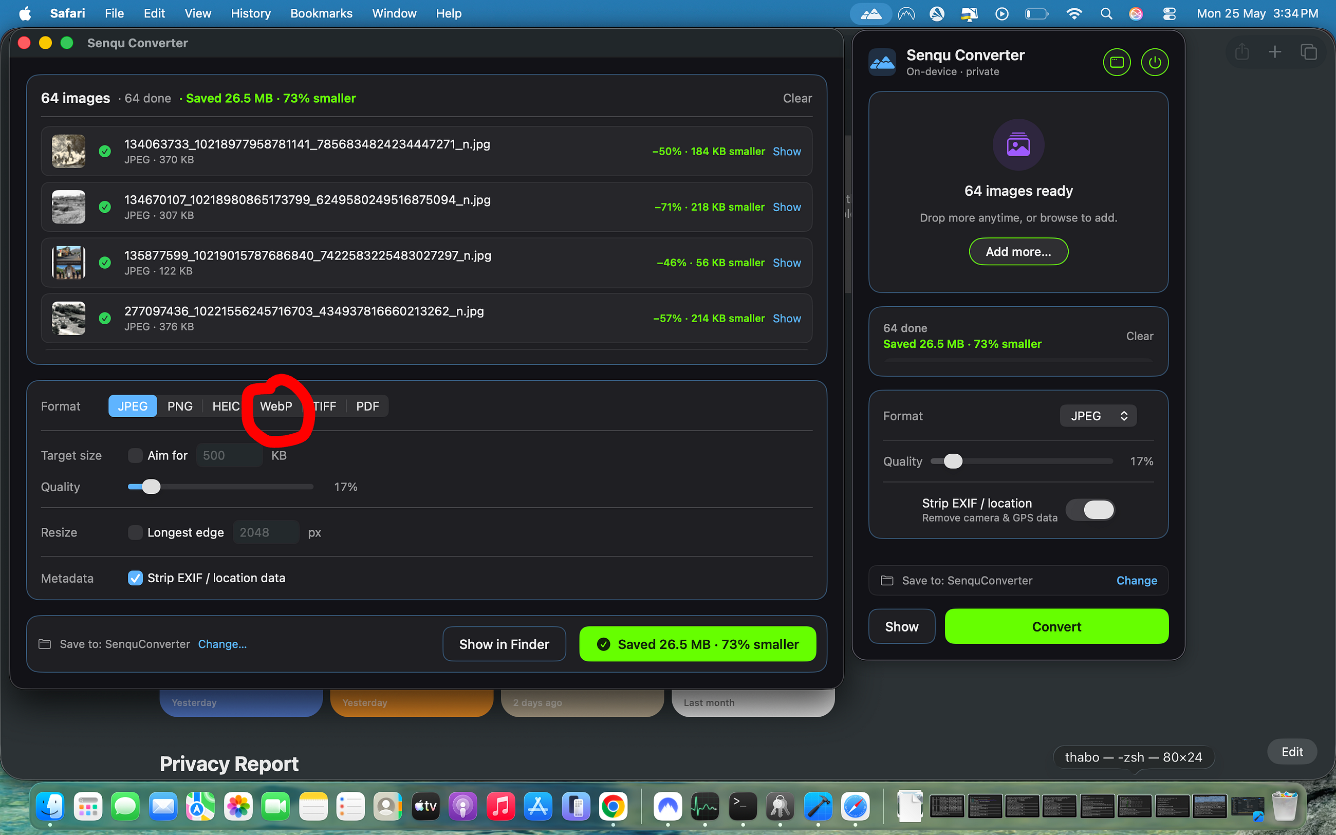 The WebP gotcha that almost shipped: macOS reads WebP. It doesn’t write it.