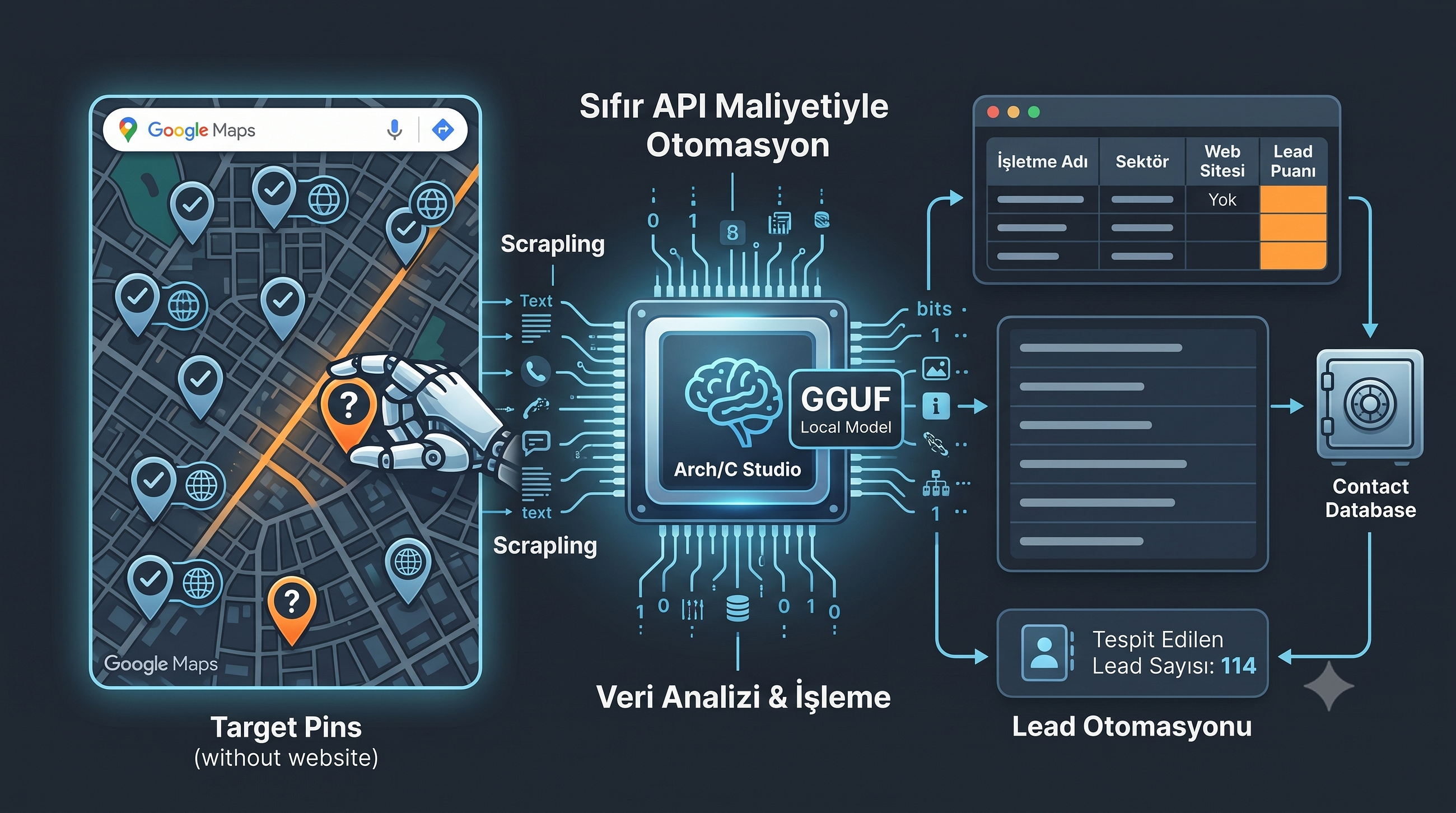 Sıfır API Maliyetiyle Veri Madenciliği: GGUF ve Scrapling Kullanarak İşletme Tespiti