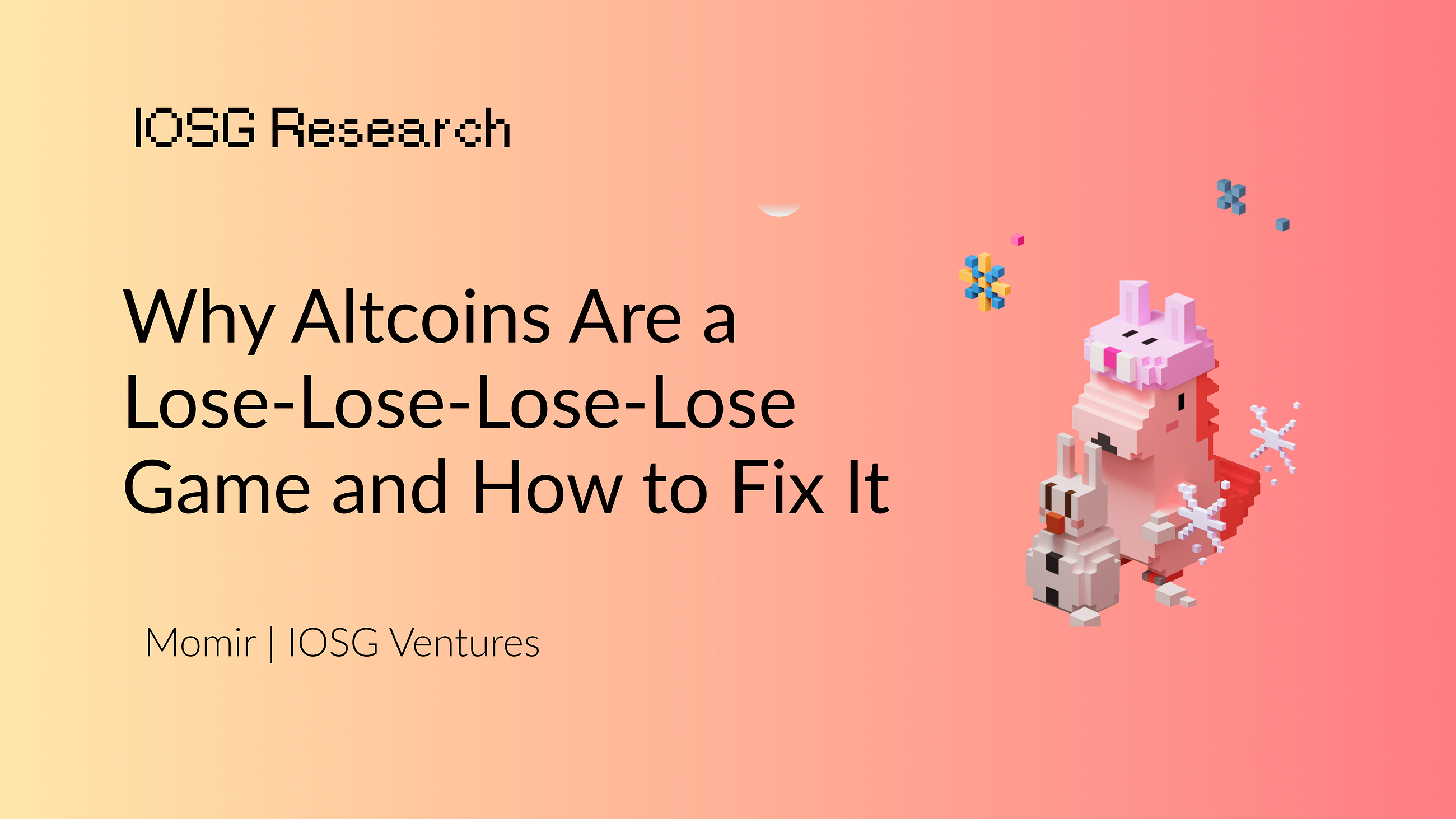 Why Altcoins Are a Lose-Lose-Lose-Lose Game and How to Fix It