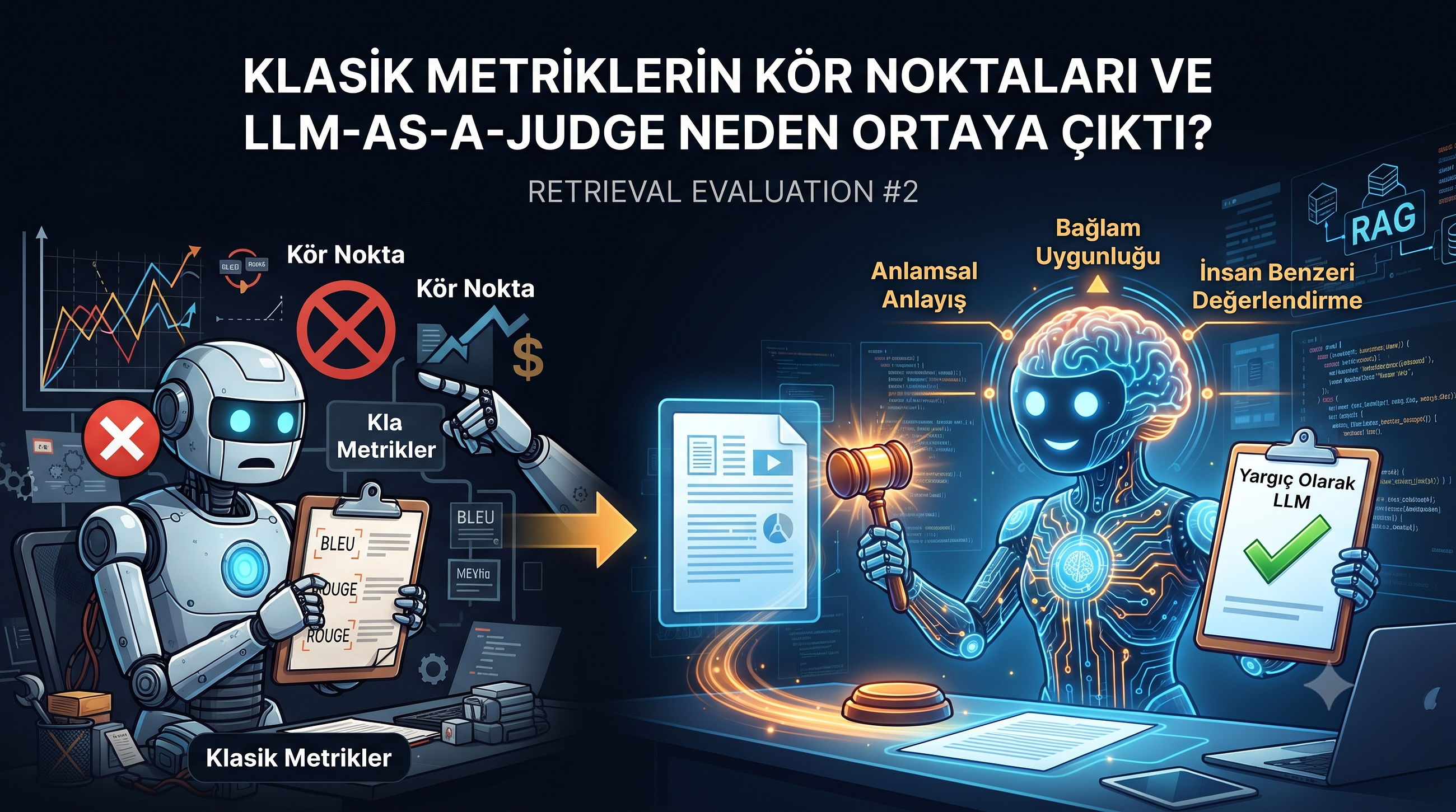 Klasik Metriklerin Kör Noktaları ve LLM-as-a-Judge Neden Ortaya Çıktı? — Retrieval Evaluation #2