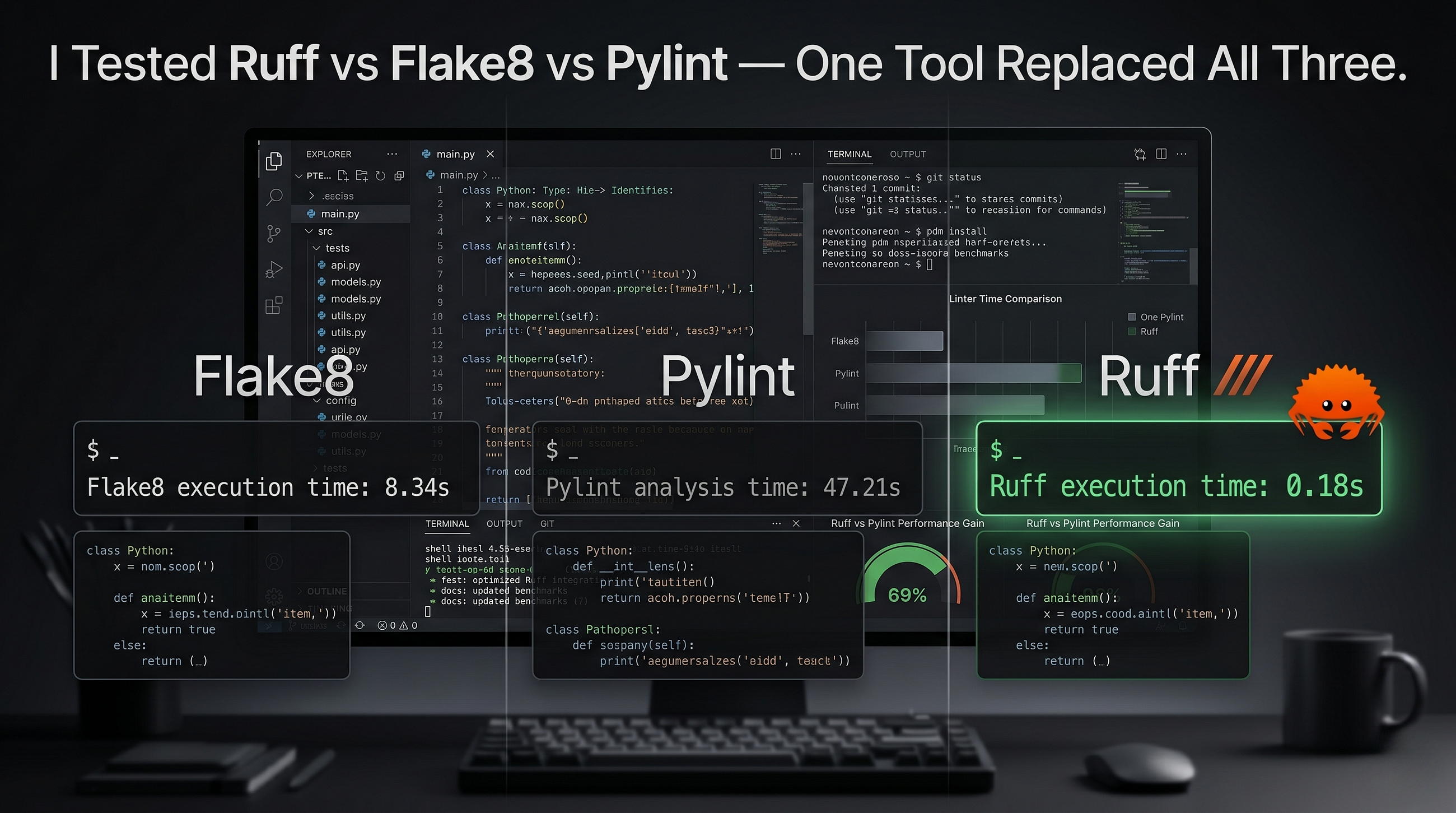 I Tested Ruff vs Flake8 vs Pylint- One Tool Replaced All Three