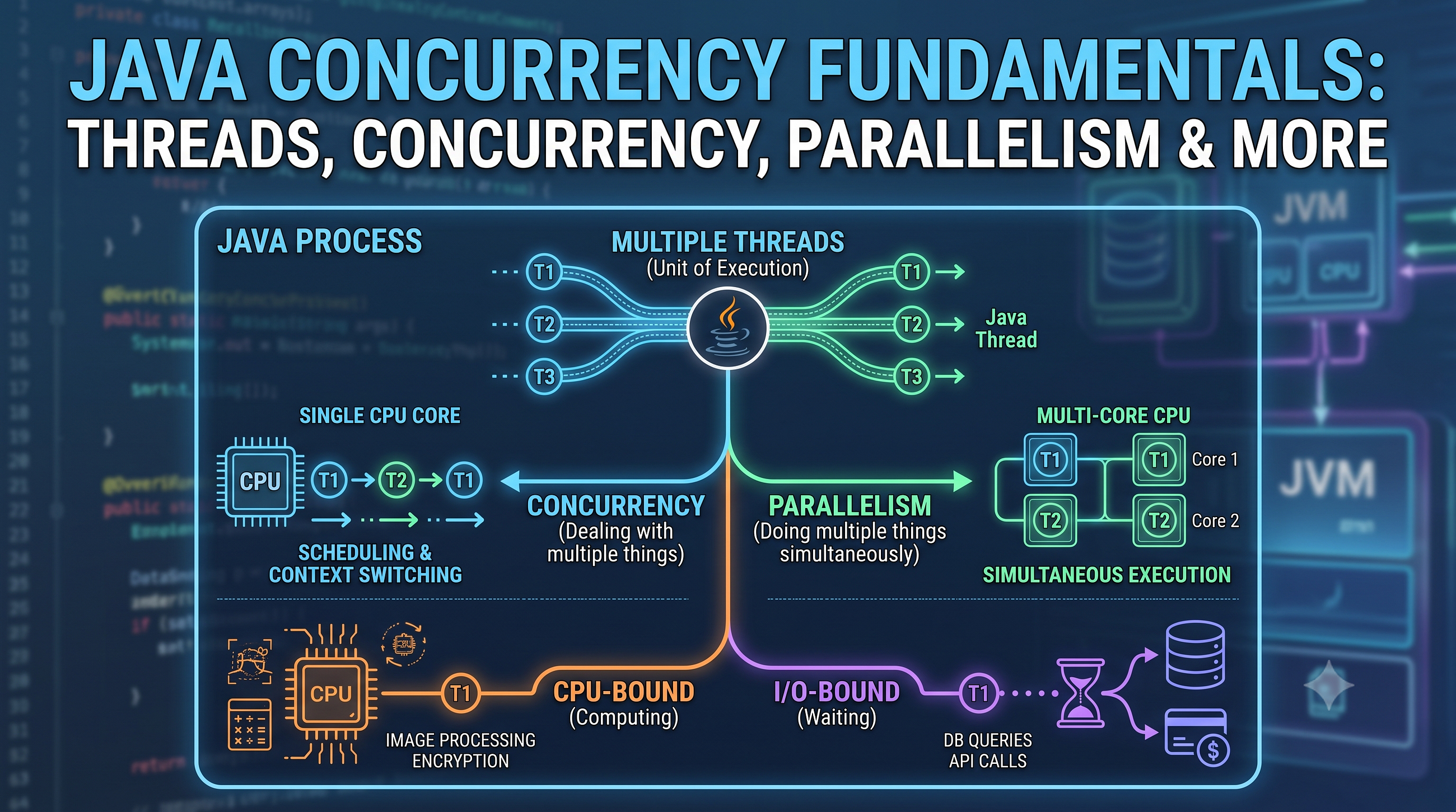 Java Concurrency Fundamentals: Threads, Concurrency, Parallelism & More