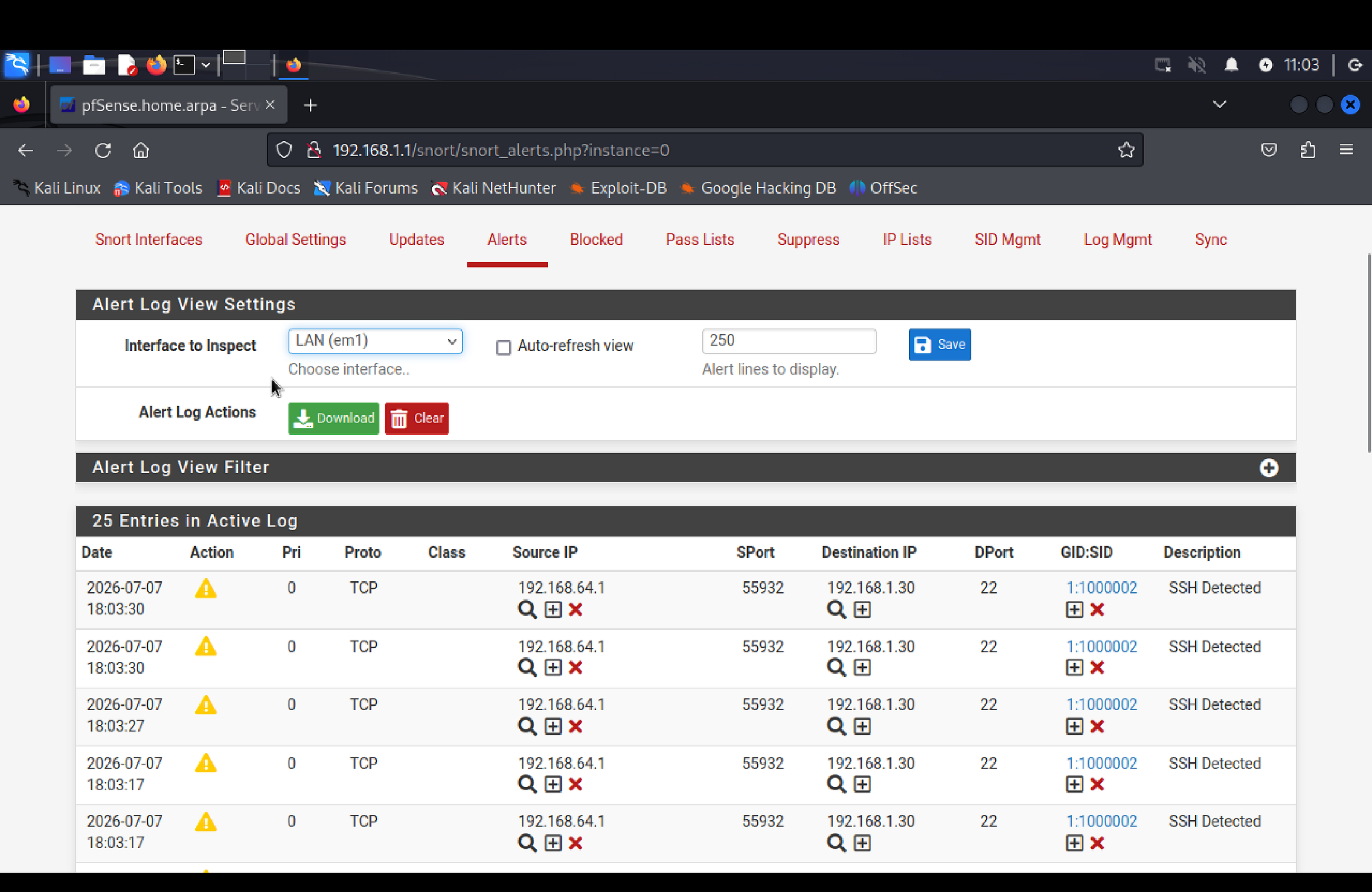 Snort Configuration into pfSense