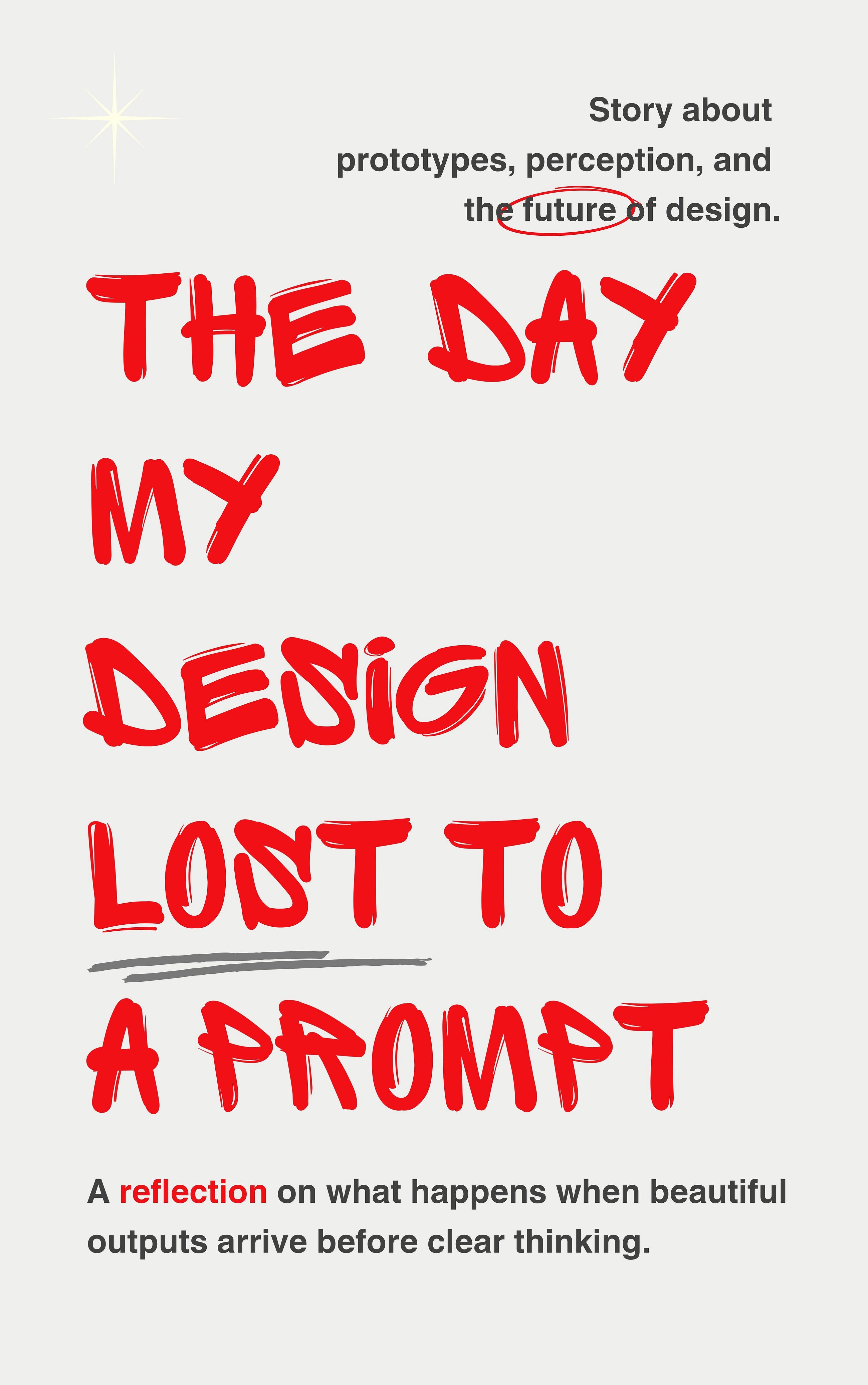 The Day My Design Lost to a Prompt