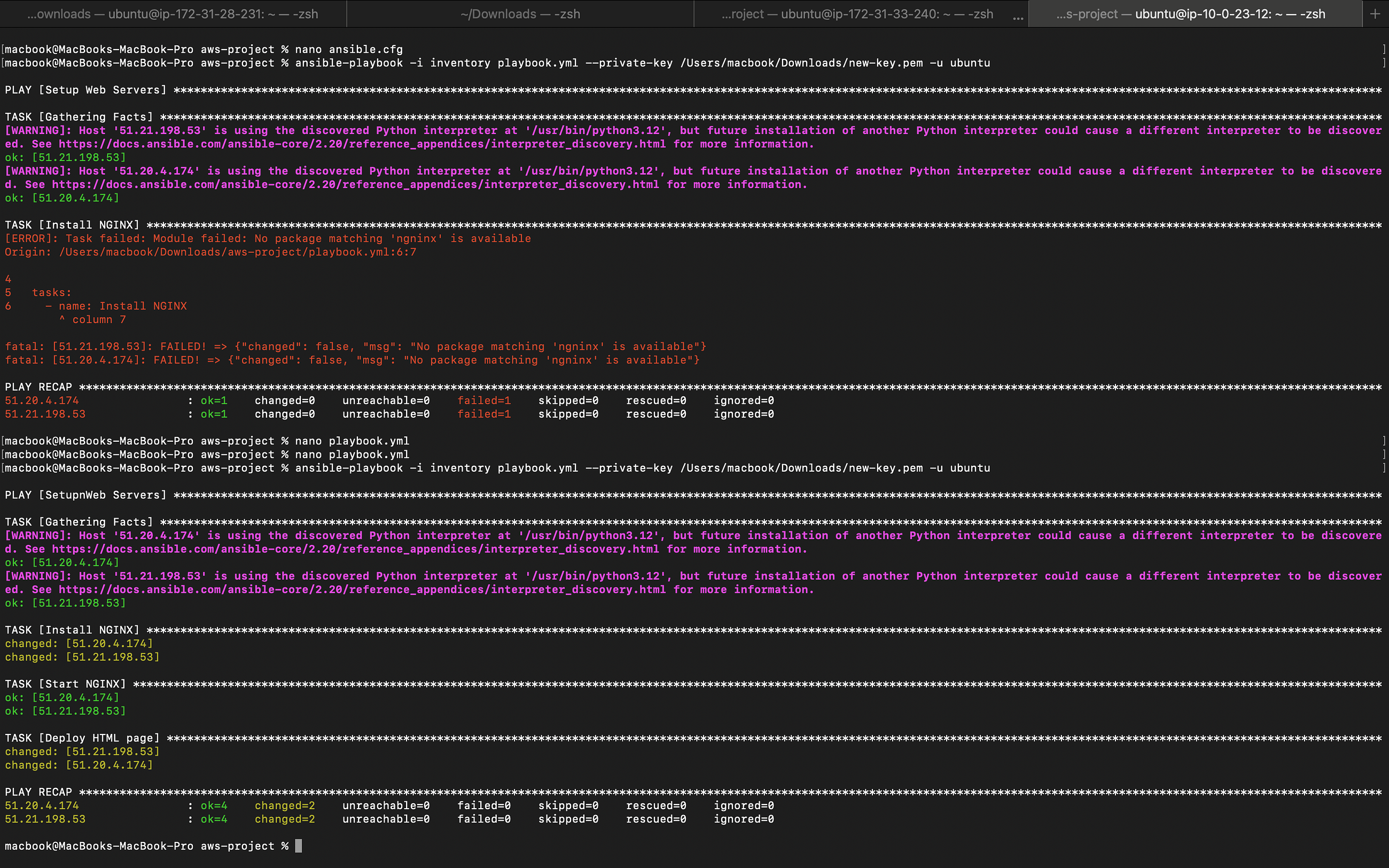 Deploying a Secure and Highly Available Web Application on AWS Using Ansible