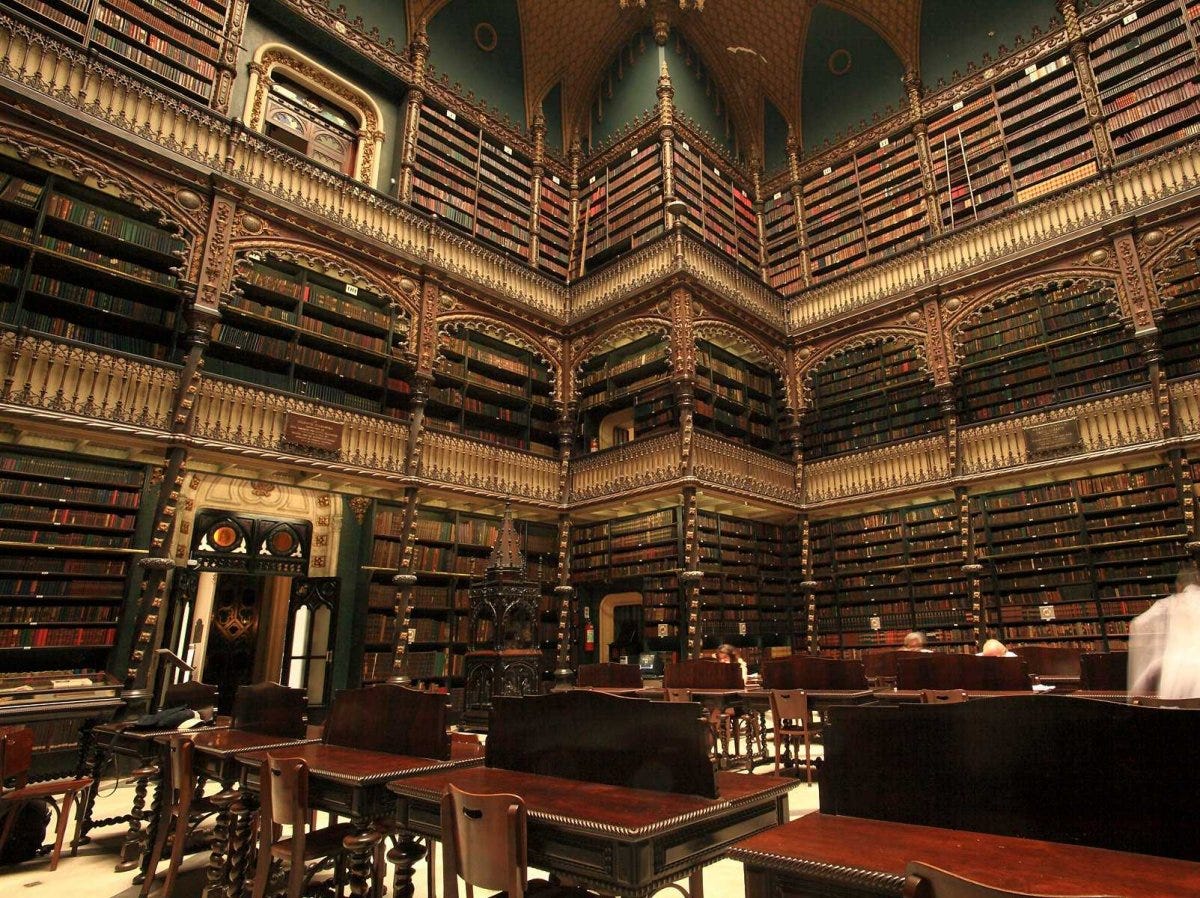 📚 Beautiful Library: The Royal Portuguese Reading Room in Rio de ...