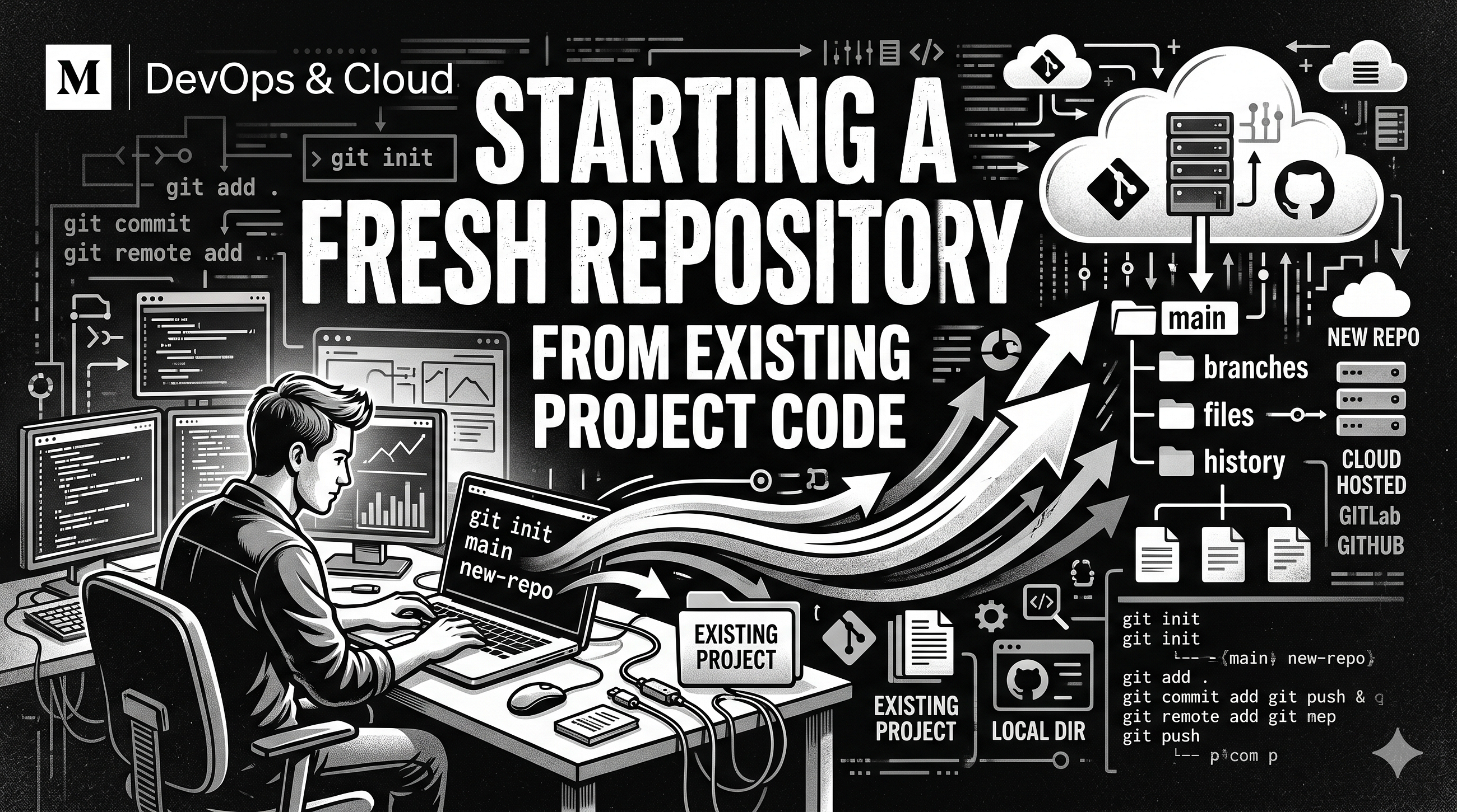 Github# 3- Starting a Fresh Repository from Existing Project Code