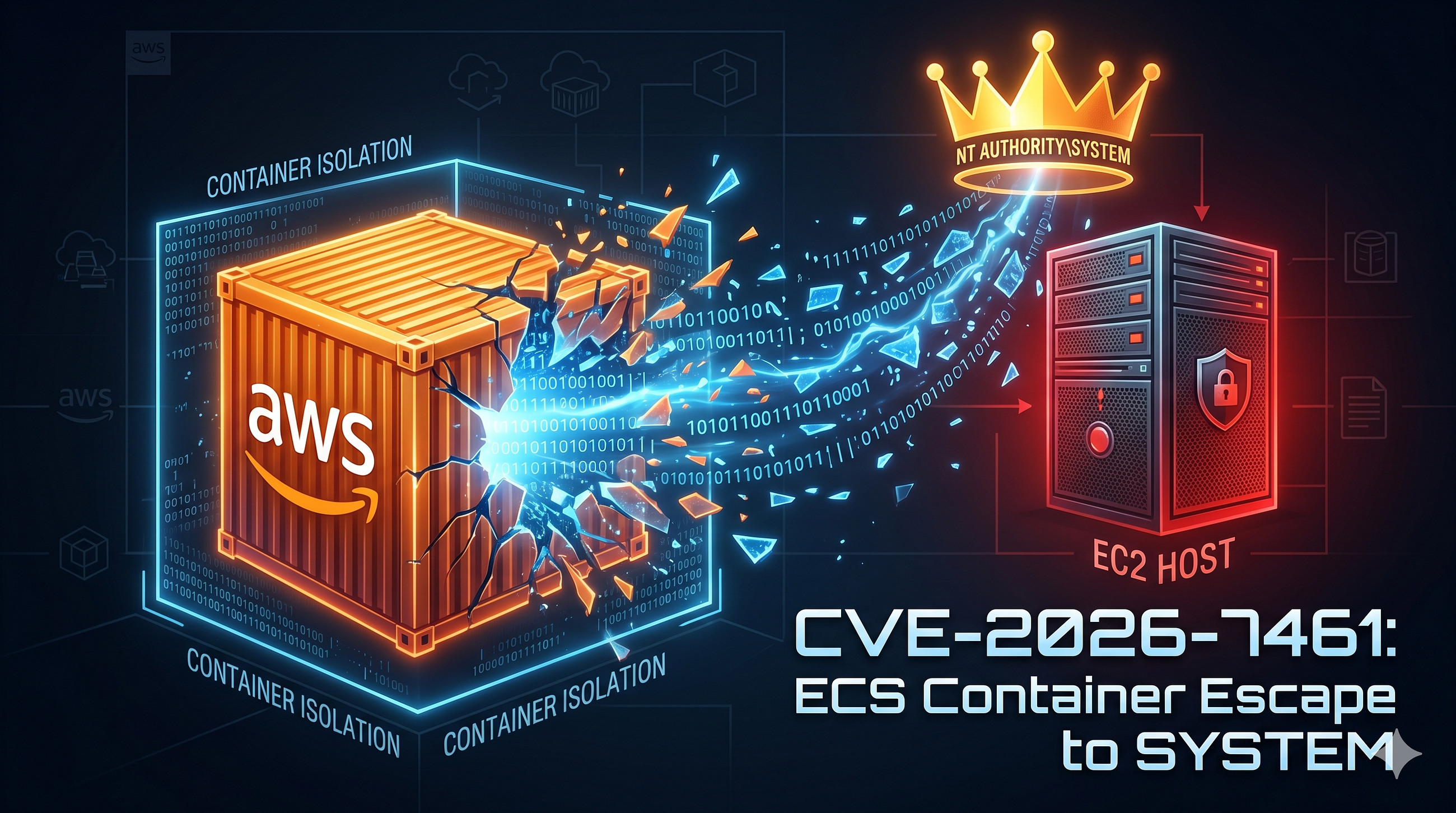 Zero-Day to SYSTEM (RCE): Escaping AWS ECS Containers via OS Command Injection CVE-2026–7461