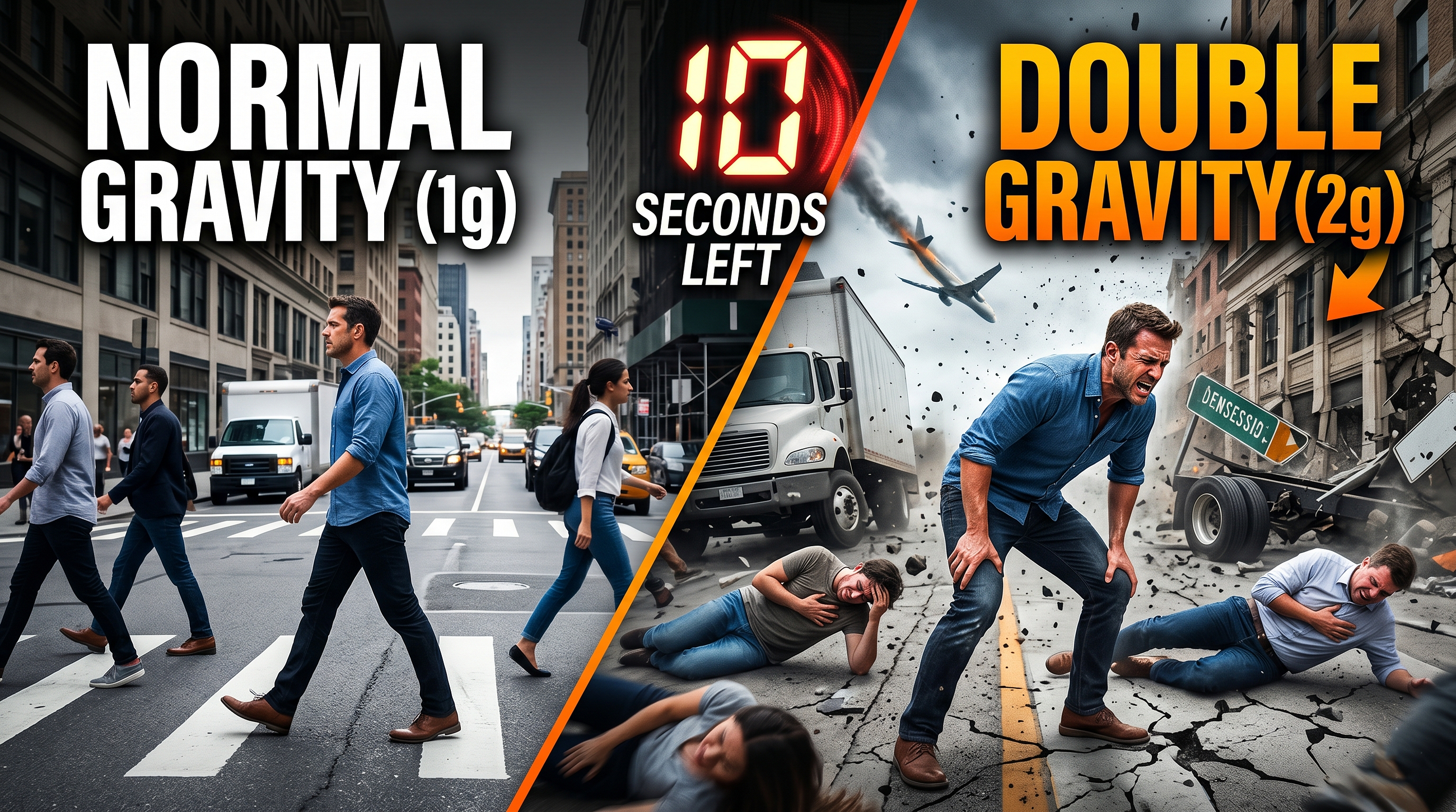 What If Gravity Doubled for 10 Seconds-