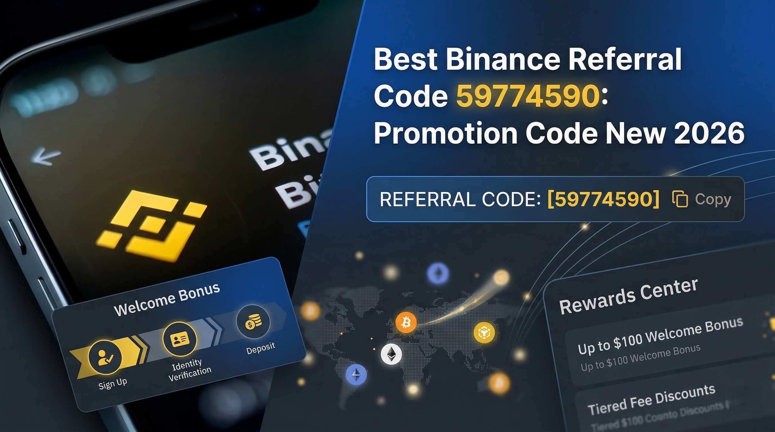Best Binance Referral Code 59774590: Promotion Code New 2026