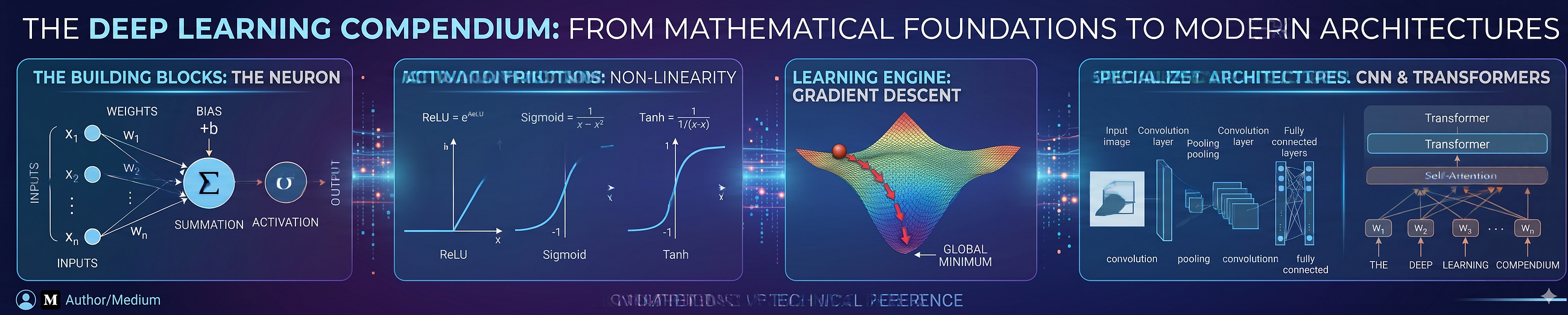 The Deep Learning Compendium: From Mathematical Foundations to Modern Architectures