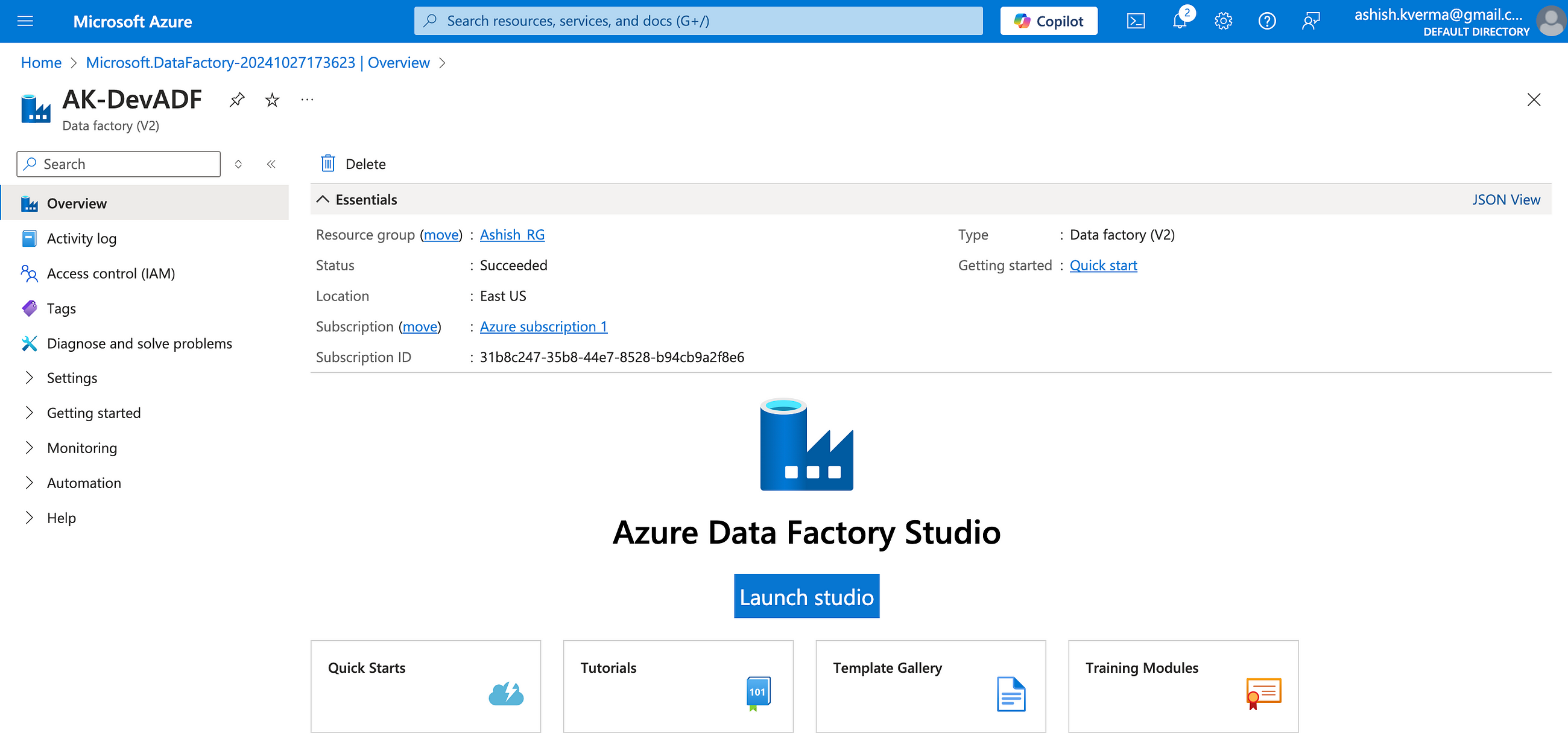 Getting Started with Azure Data Factory: Key Components and Initial Setup