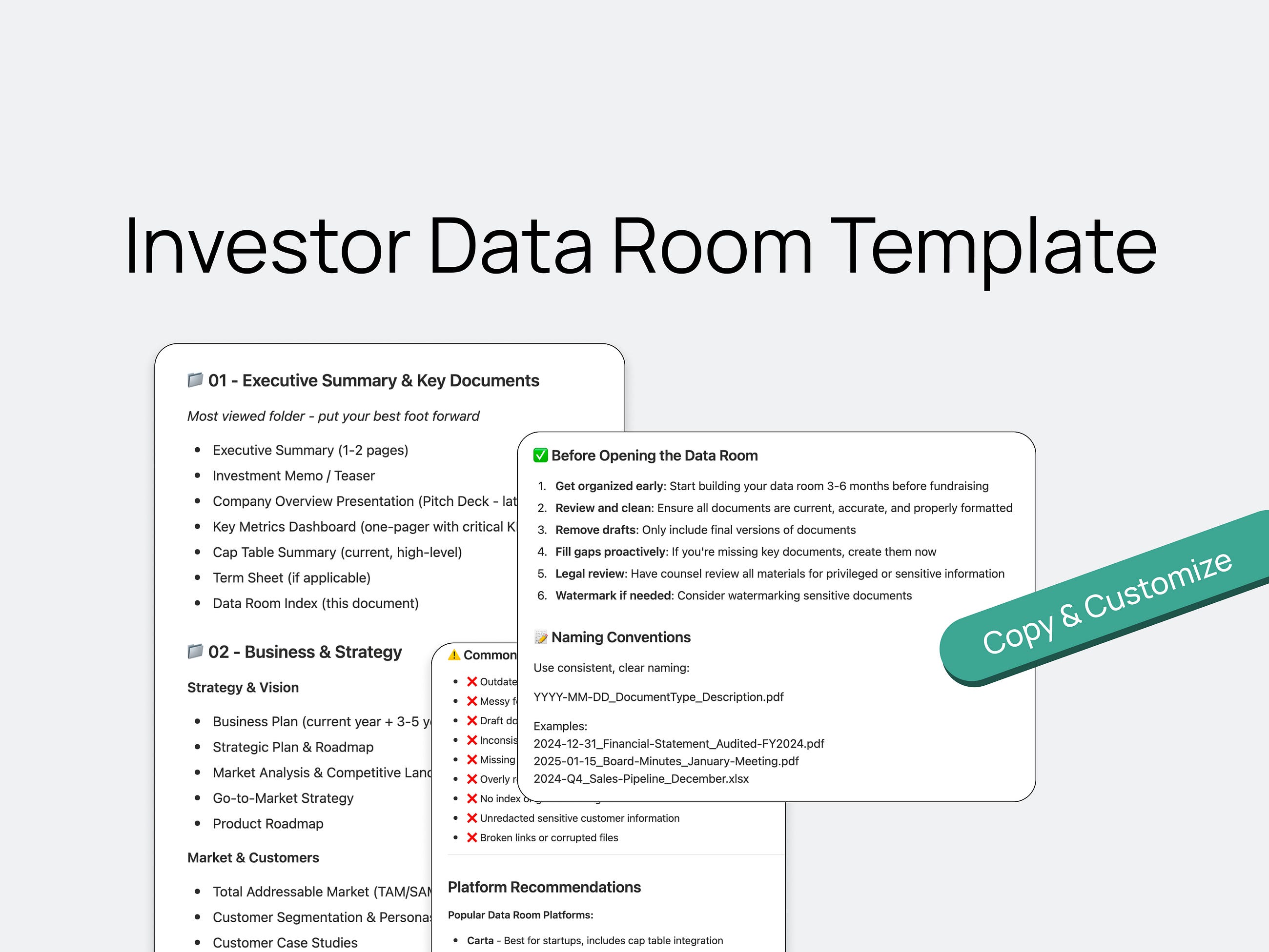 Your pitch deck is ready, your data room isn’t