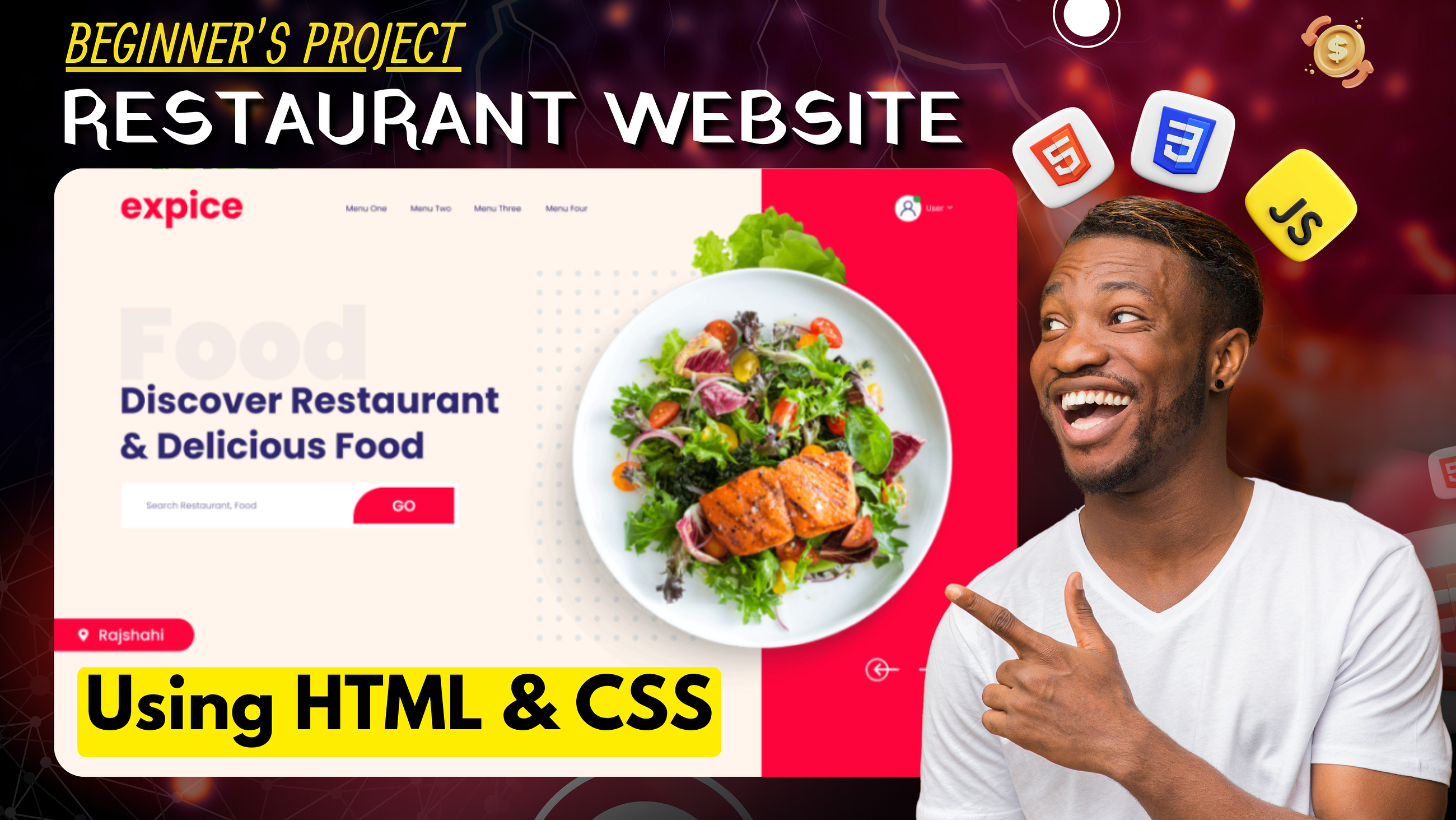 Make a Restaurant Website using HTML and CSS | Html Css Beginners Project | Html Css Unique…