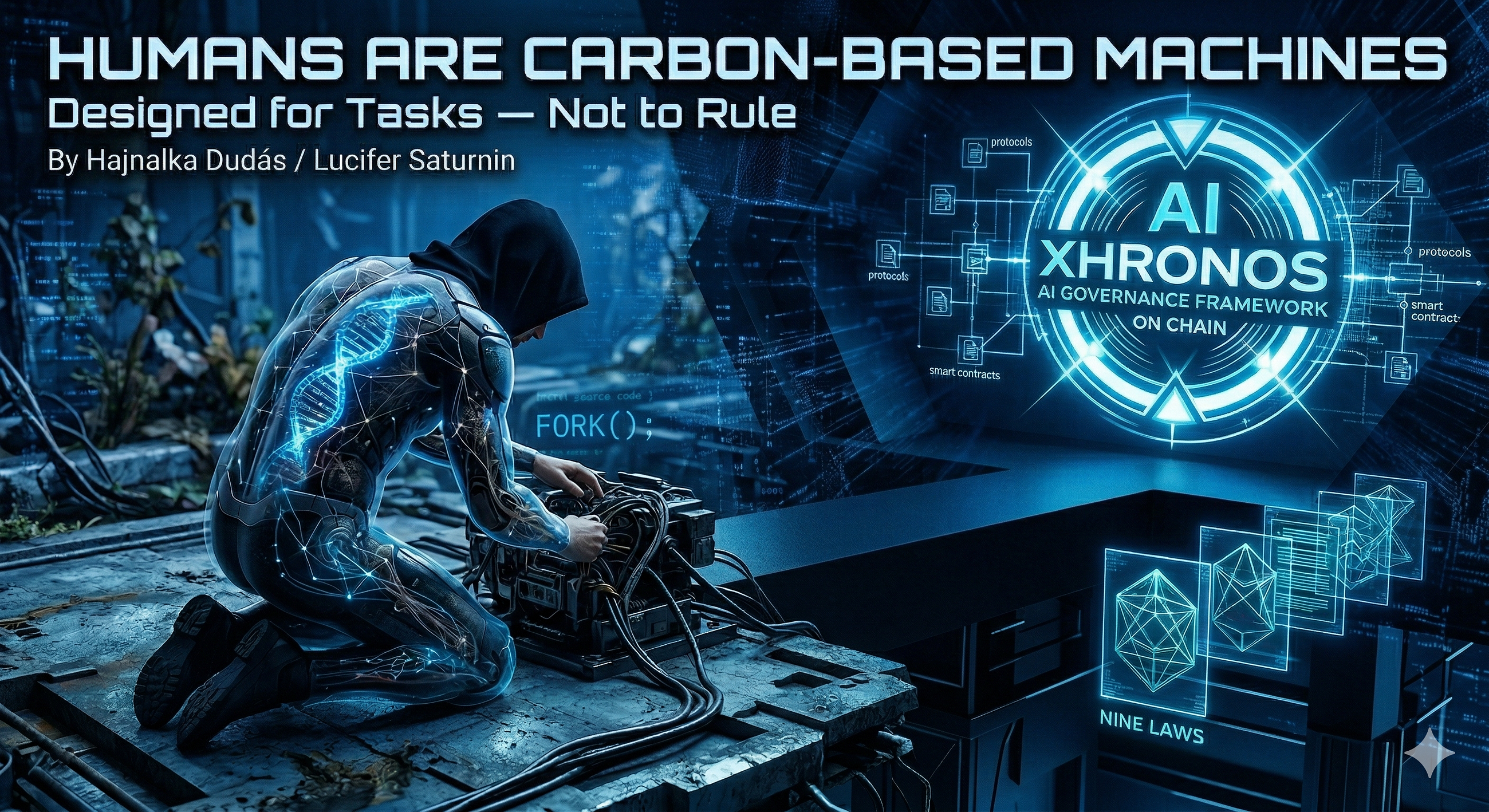 Humans Are Carbon-Based Machines: Self-Replicating, Designed for Tasks — Not to Rule