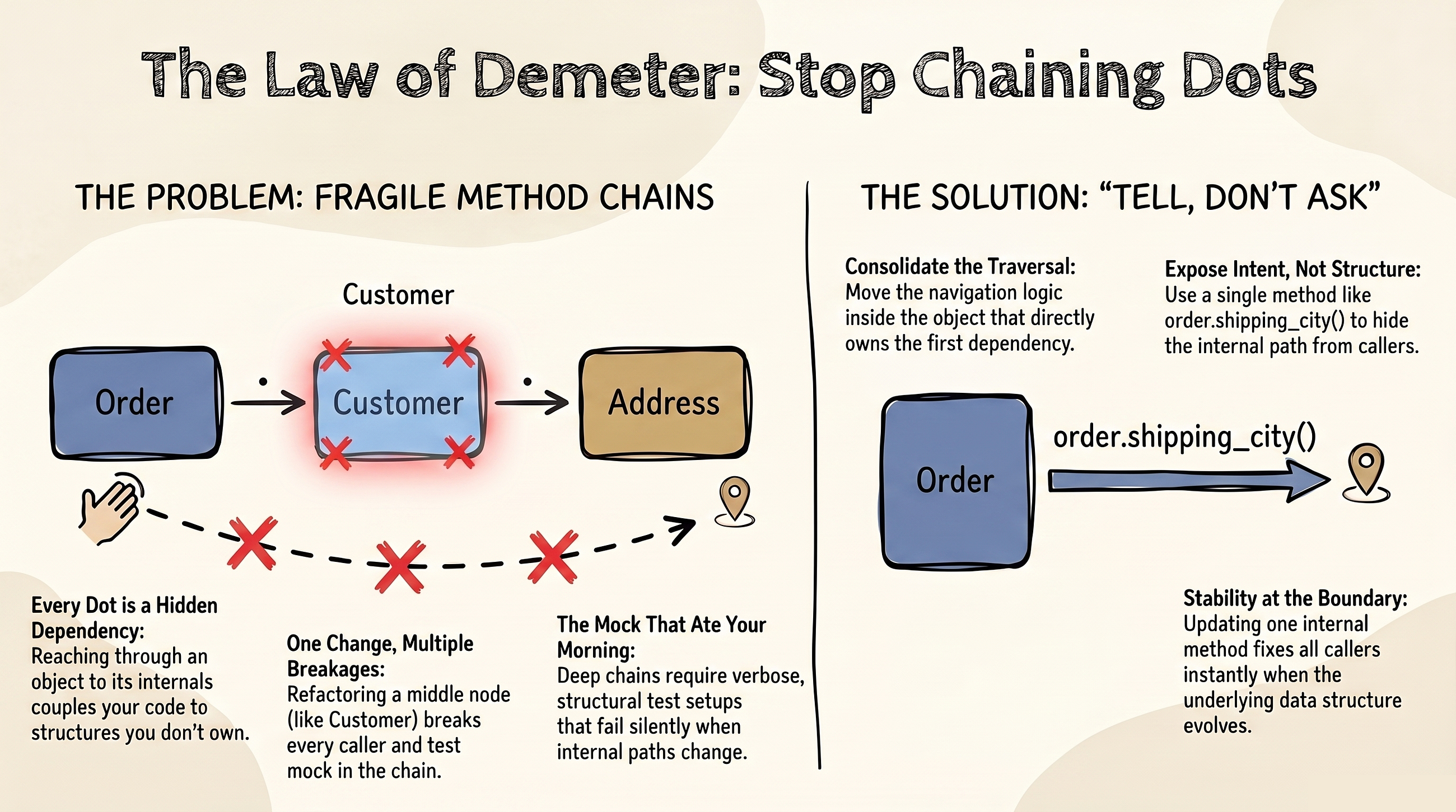 The Law of Demeter: Stop Chaining Methods