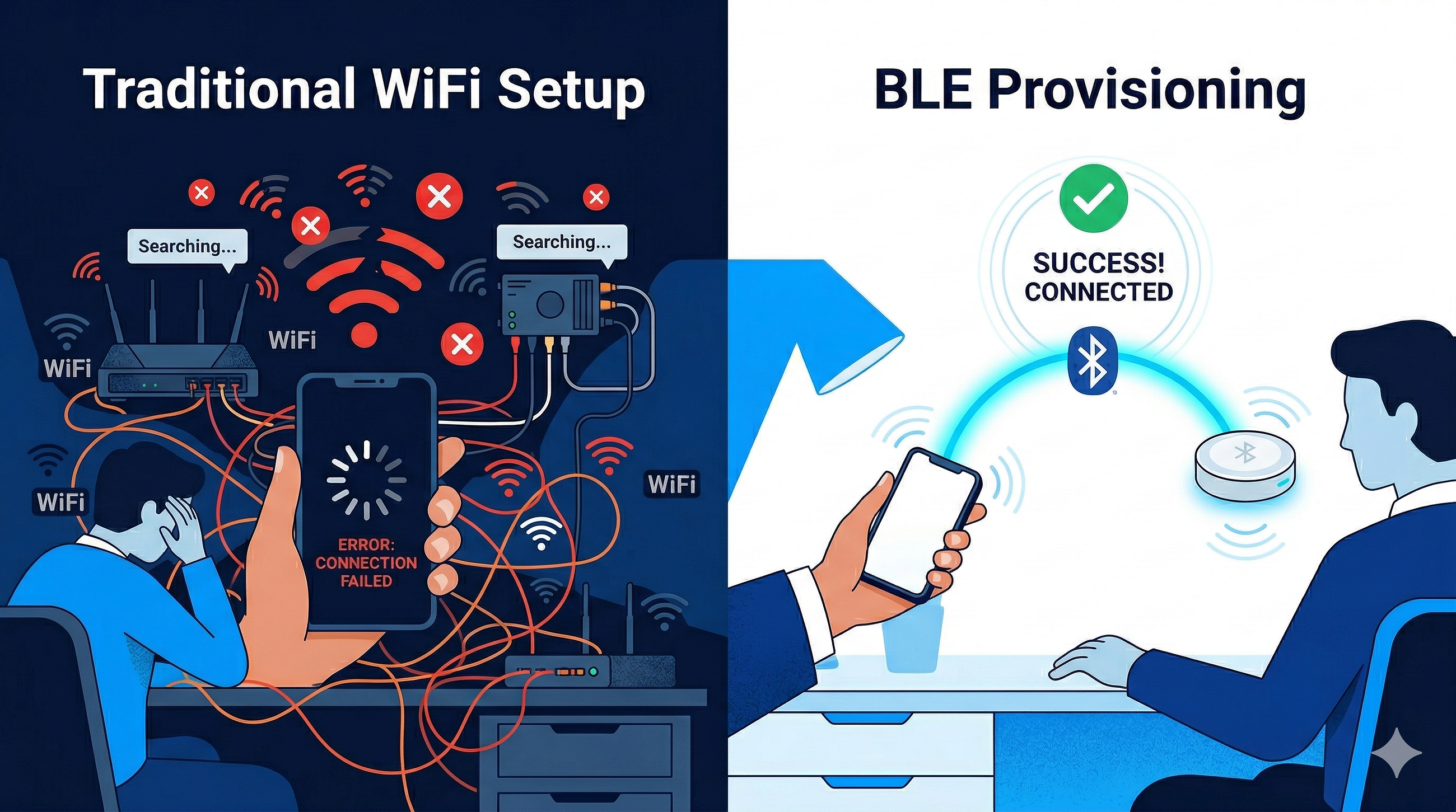 Why BLE Provisioning Fixes Broken IoT WiFi Setup