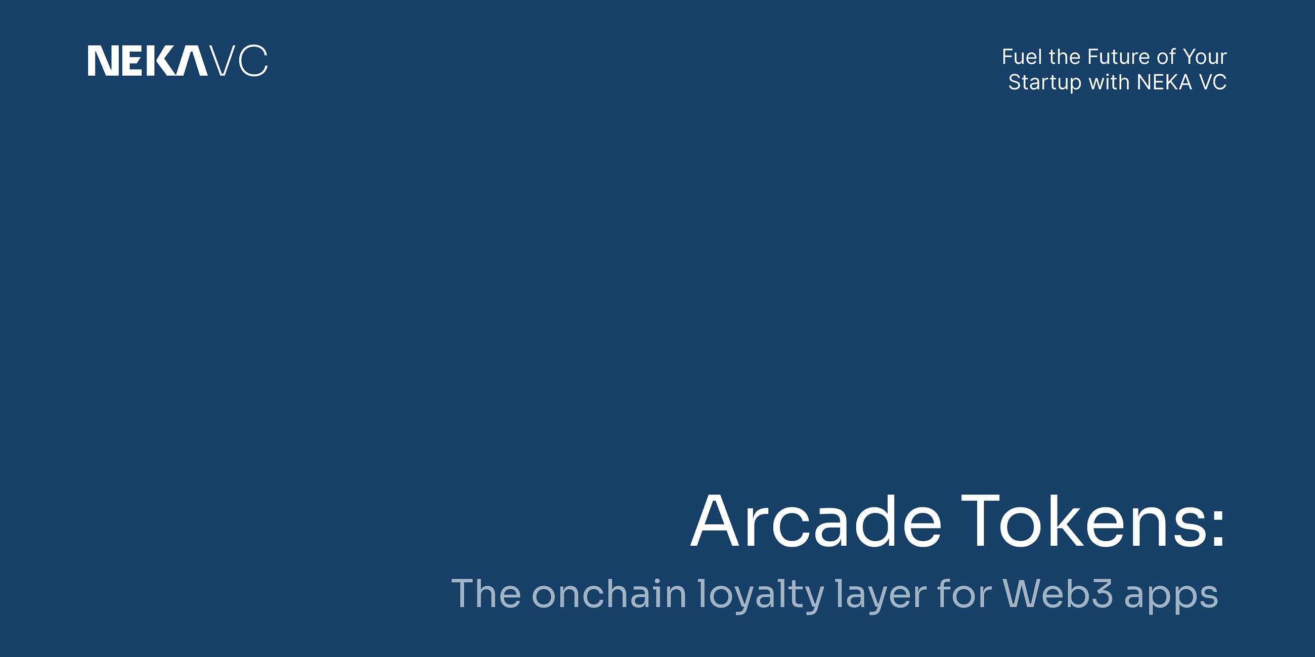 Arcade Tokens: The onchain loyalty layer for Web3 apps.