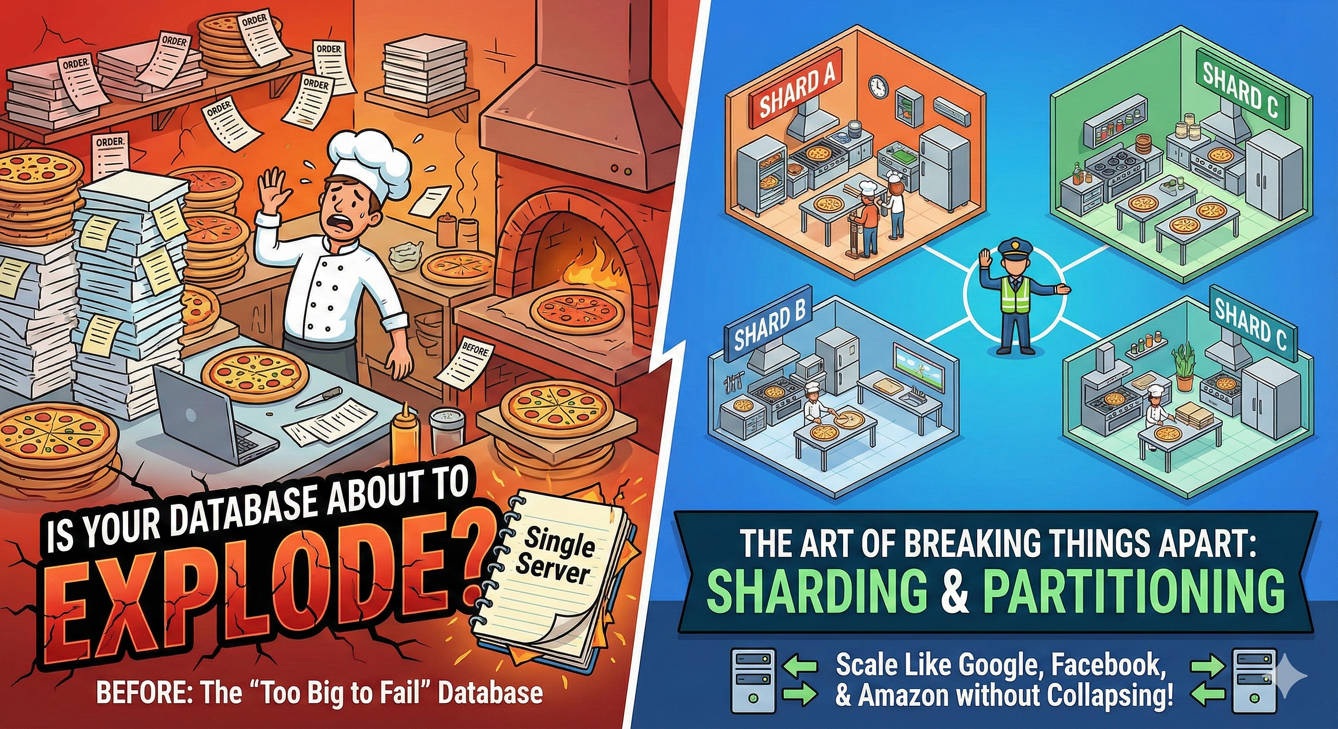 The Art of Breaking Things Apart: A Guide to Database Sharding and Partitioning
