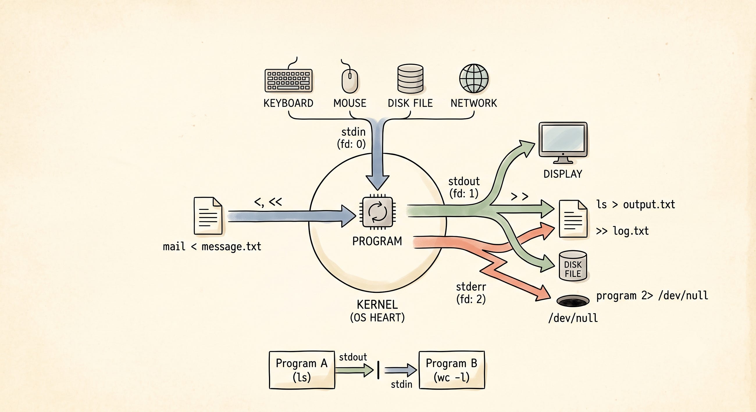 How Operating Systems Handle Data: Byte Streams