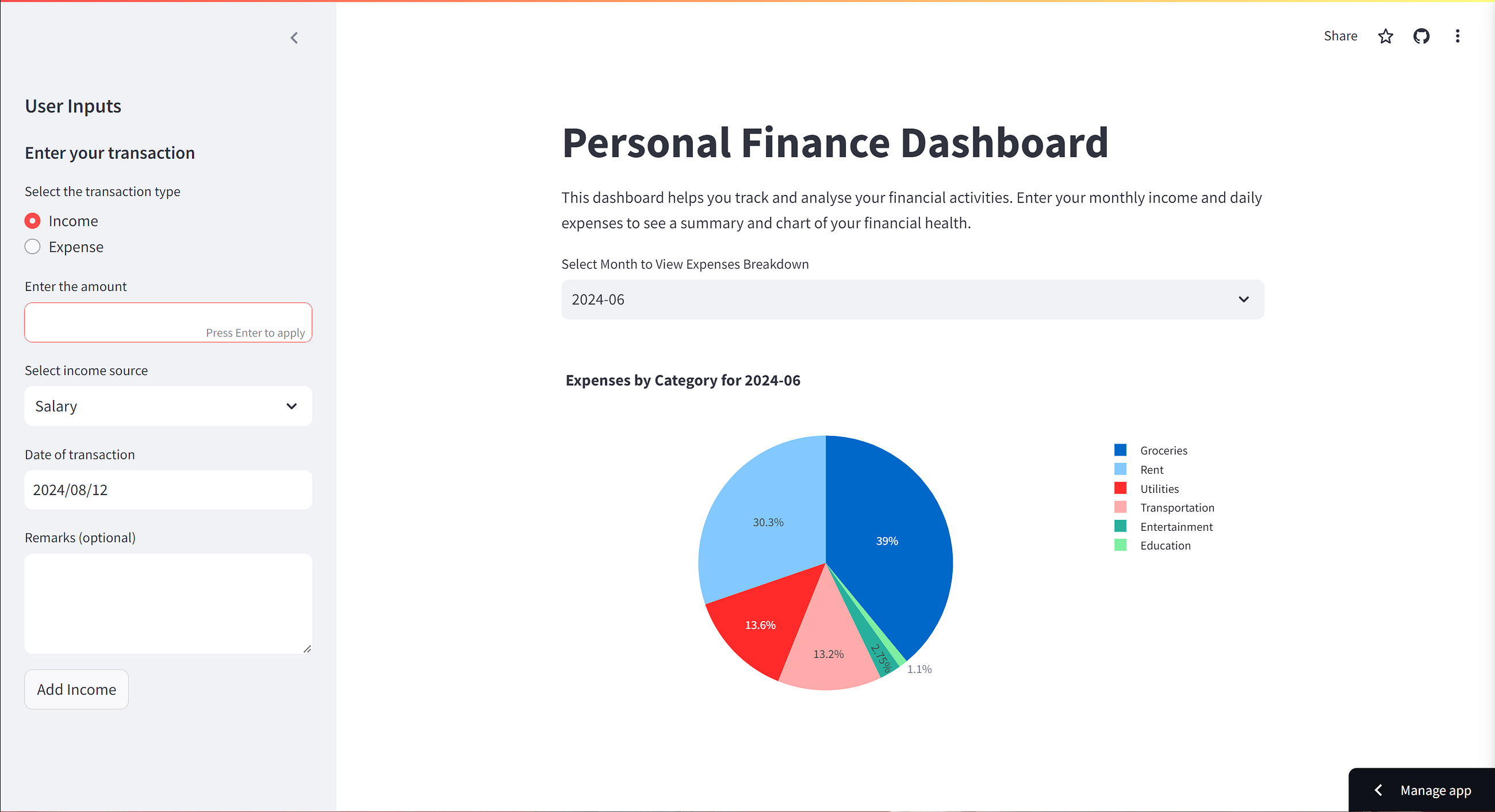 Building a Personal Finance Dashboard: My Journey from Code to Deployment