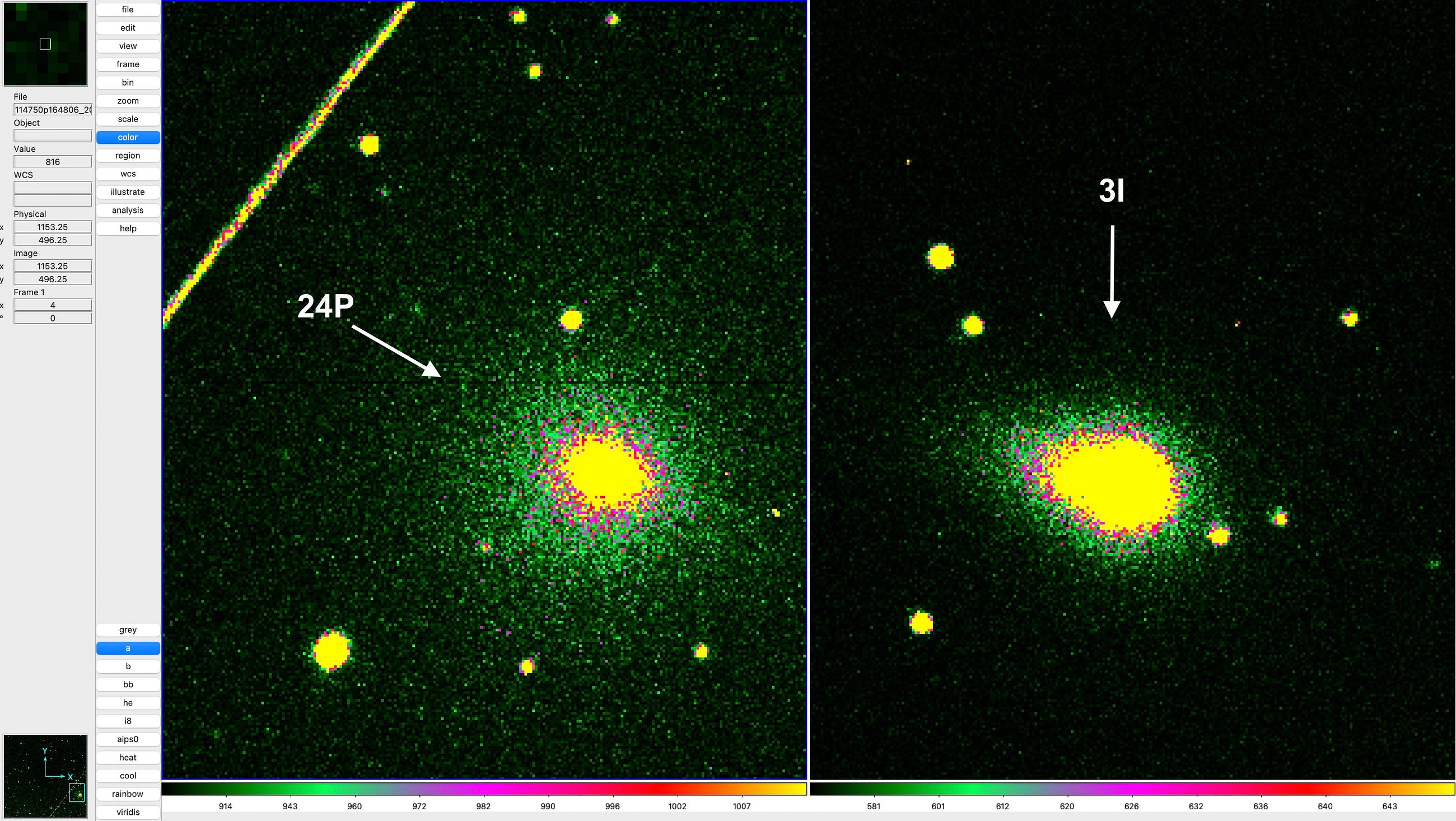 Brighter from Afar: 3I/ATLAS vs 24P/Schaumasse