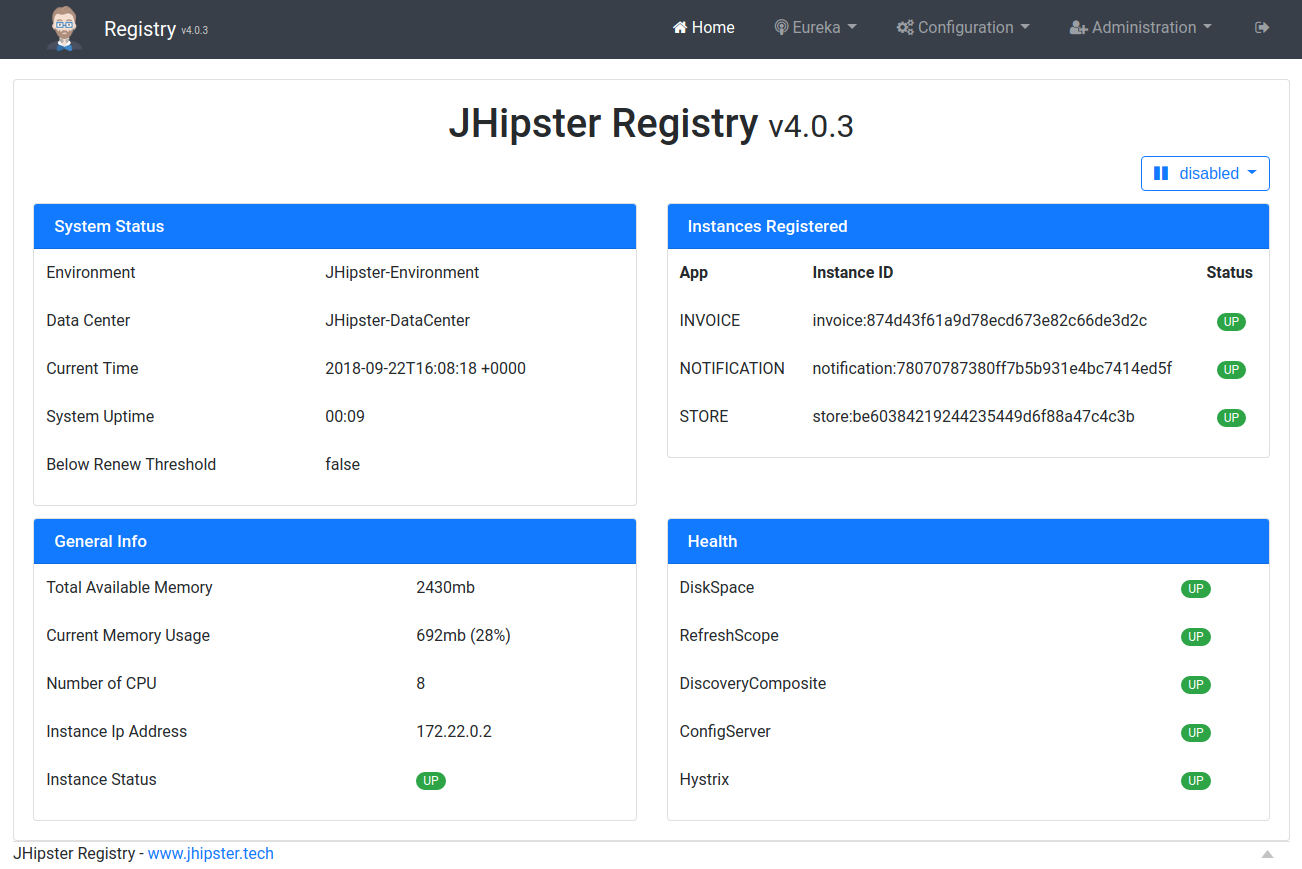 JHipster Registry