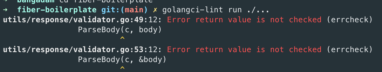 output in terminal