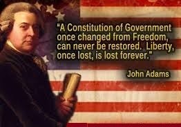 John Adams, America Flag constitution.