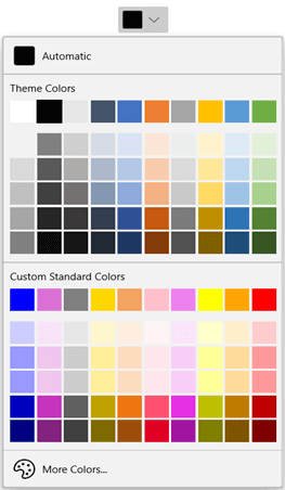 Customizing the Standard Colors of WinUI DropDown ColorPalette