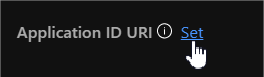 Set application ID URI