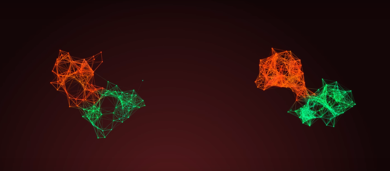 Two graphs with similar structures despite different densities. [Source](https://www.youtube.com/watch?v=aiPOa1NTgvM).
