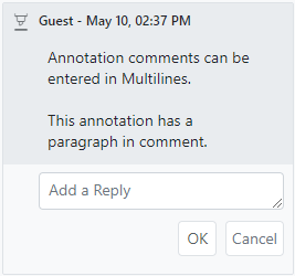 Adding multiple comments to an annotation in PDF