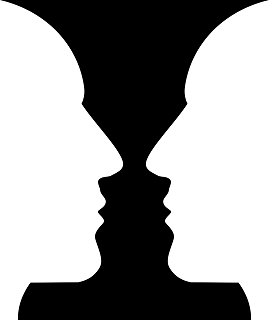Optical Illusion, face or vase