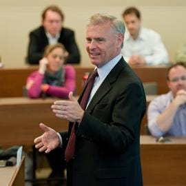 Joel Peterson, former CEO of Jet Blue Airlines, at the Stanford Graduate School of Business