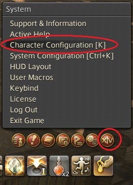 ffxiv system character menu