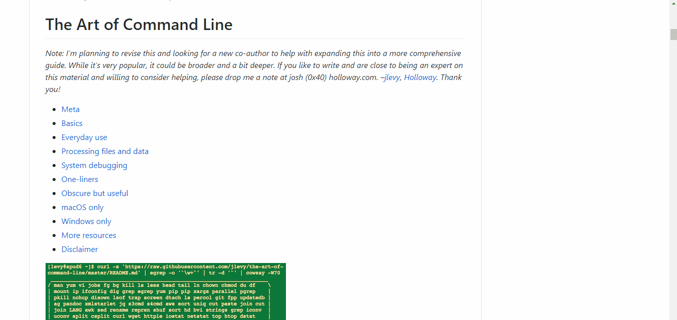 [Source](https://github.com/jlevy/the-art-of-command-line).