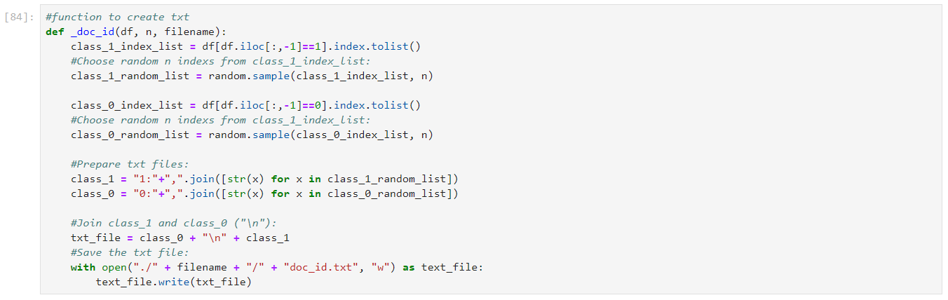 doc_id.txt file generation code