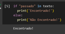 Operador in em estruturas condicionais