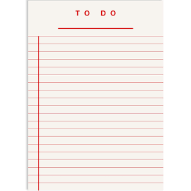 A picture of a to do list notepad