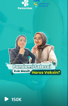 Konten Pandemi Selesai: Kok Masih Harus Vaksin? dari laman instagram https://www.instagram.com/kemenkes_ri/