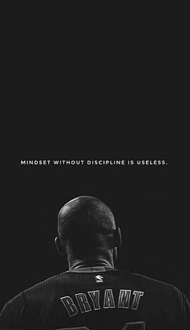 Kobe Bryant Banner Quote Mindset Without Discipline Is Useless