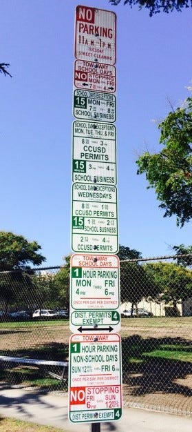 Combination of parking sign #3 — Culver City