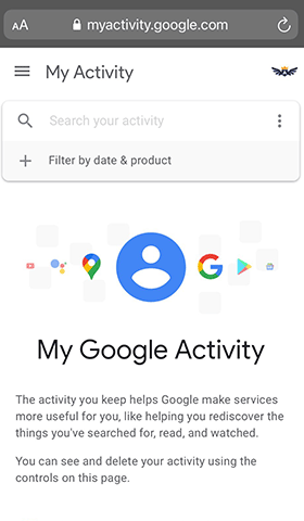Navigate to activity.google.com