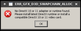 No DirectX support