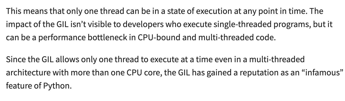 Source [learn python](https://realpython.com/python-gil/)