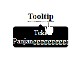 Tooltip dari W3school saat teks terlalu panjang