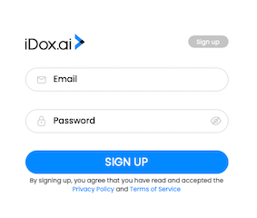 Fill in Your Email and Password to Sign-Up