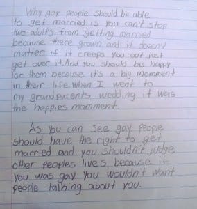 Marriage equality essay