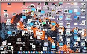 An image of screenshots scattered all over a desktop computer.